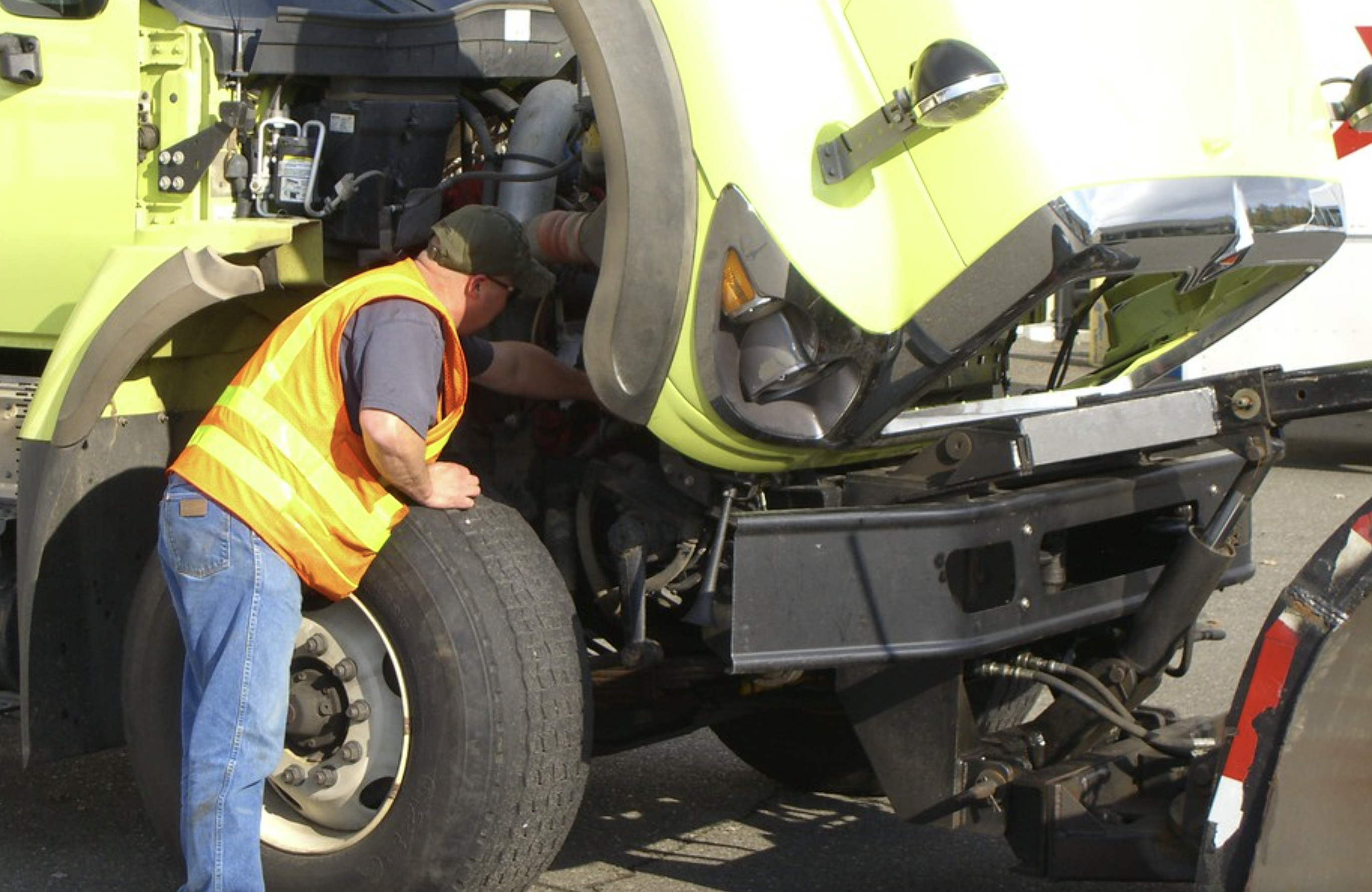 this image shows fleet maintenance in Fresno, CA