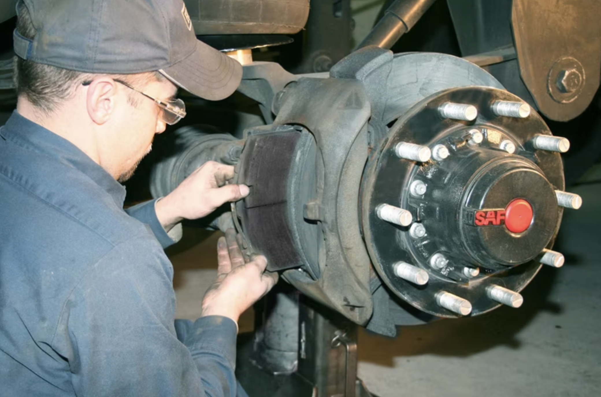 this image shows truck brake service in Fresno, CA